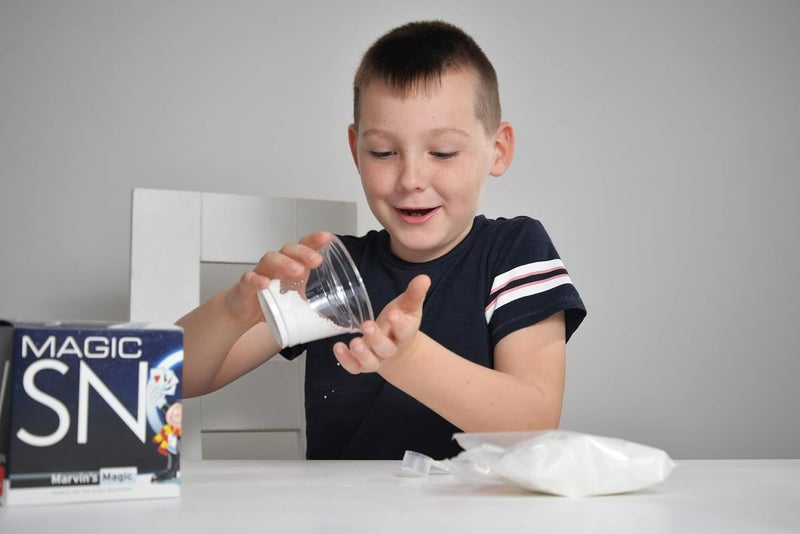 Marvins Magic Marvin’s Magic Snow in Seconds – Instant Snow Powder Kit | Just Add Water Snow for Sensory Play, Decorations & Creativity | Safe, Reusable, Indoor Snow for Kids & Parties - Image 4